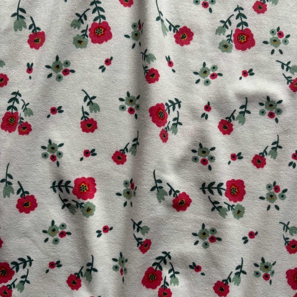 White Birch Ivory Floral Ruffle Sleeve Knit Top | Size XL - Picture 8 of 9